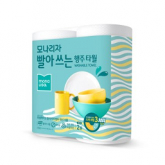모나리자 빨아쓰는 행주타월 50매 2롤