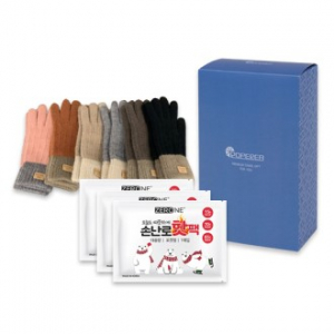 로페리아 스마트폰터치니트장갑1P 핫팩150g 3P세트