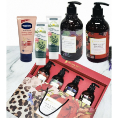 골프명품 선물세트 500ml 4종 택일(헤어삼푸 린스 바디워시 바디로션)+바세린 로션 or  카밀 핸드크림