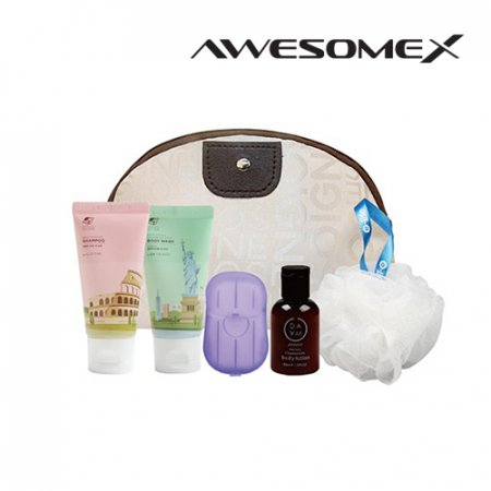 어썸엑스 프리미엄 여행용 반달파우치 어메니티 세트 106호 #2