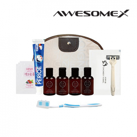 어썸엑스 프리미엄 여행용 반달파우치 어메니티 세트 N105호 #2