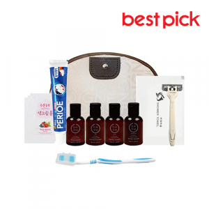 베스트픽 프리미엄 여행용 멀티파우치 세면도구 10종 세트 E형