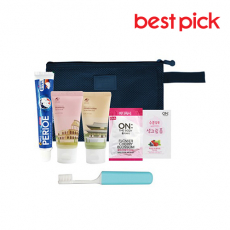 베스트픽 프리미엄 여행용 매쉬파우치 세면도구 7종 세트 E형