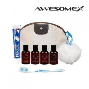 어썸엑스 프리미엄 여행용 반달파우치 어메니티 세트 101호