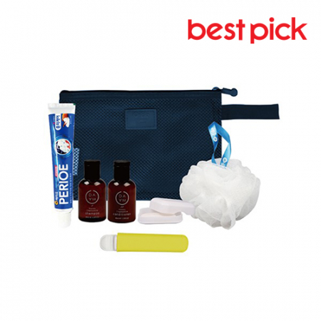 베스트픽 프리미엄 여행용 매쉬파우치 세면도구 7종 세트 B형 #2