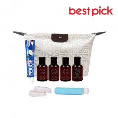 베스트픽 프리미엄 여행용 버킷파우치 세면도구 8종 세트 H형