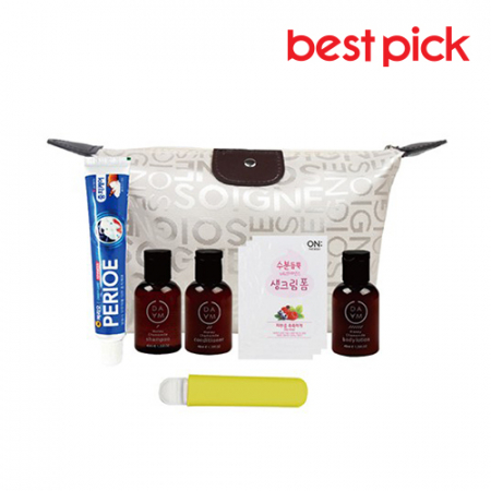 베스트픽 프리미엄 여행용 버킷파우치 세면도구 7종 세트 G형 #2