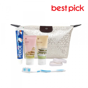 베스트픽 프리미엄 여행용 버킷파우치 세면도구 6종 세트 E형