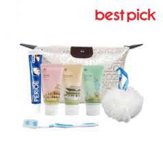 베스트픽 프리미엄 여행용 버킷파우치 세면도구 7종 세트 D형