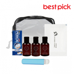 베스트픽 프리미엄 ECO 여행용 클리어 파우치 세면도구 7종 세트 E형
