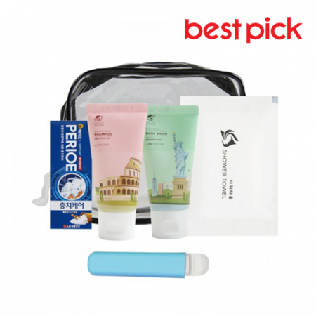 베스트픽 프리미엄 ECO 여행용 클리어 파우치 세면도구 6종 세트 A형 #2