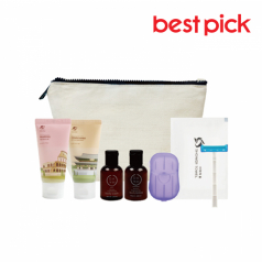 베스트픽 프리미엄 ECO 여행용 파우치 세면도구 8종 세트 D형