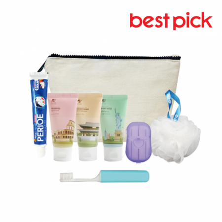 베스트픽 프리미엄 ECO 여행용 파우치 세면도구 8종 세트 C형 #2