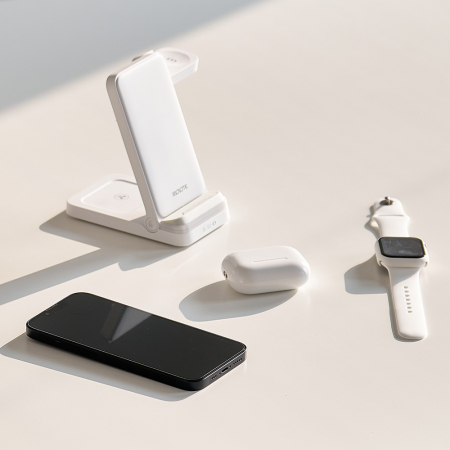 모노트 6in1 갤럭시워치 애플워치 멀티충전 무선충전기 거치대 접이식 QWC301 #2