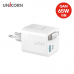 작은이미지: [유니콘] 릴타입 케이블일체형 멀티 2포트 GaN 65W PD 초고속충전기 갤럭시 아이폰 KA-800PD #4