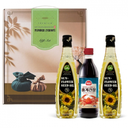 해바라기유500mlx2+홍게간장500g 식용유세트 #2