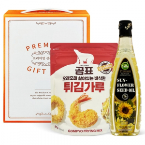 해바라기유500ml+튀김가루510g 식용유선물세트