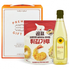 해바라기유500ml+튀김가루510g 식용유선물세트