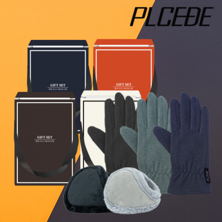 위노이 베이직 방한 털 귀마개+벨벳 코지 터치 장갑 2종 세트 #2