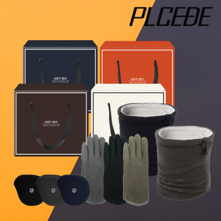 위노이 프리미엄 넥워머+클래식 벨벳 논슬립 터치 장갑+청음 귀마개 3종 세트 #2