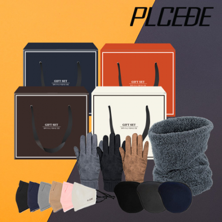 위노이 스웨이드 터치 장갑+벨보아 넥워머+왕 귀마개+프리미엄 방한 마스크 4종 세트 #2