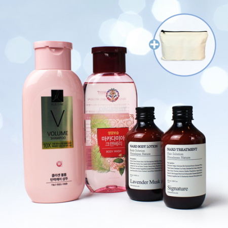 LG생활건강 엘라스틴 샴푸+마카다미아 바디워시+NARD 바디로션+트리트먼트 #2