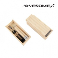 어썸엑스 나무 필통 문구 색연필 세트 302호