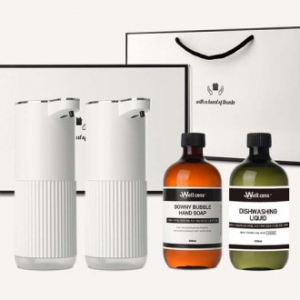 웰세스 WG-103F 젤 주방세제 자동 디스펜서 1개 버블 자동 디스펜서 1개 + 핸드워시 주방세제 리필 각 1개