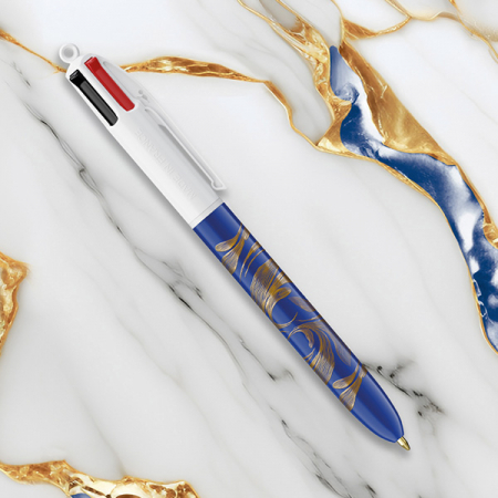 프랑스 볼펜 BIC® 4 Colours® 금박 은박 360도 인쇄 Metal Foil #3