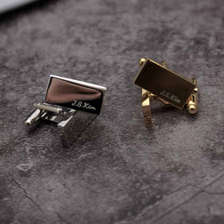 심플사각 커프스버튼 로고각인 #2