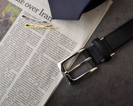 소가죽 남자 정장벨트 실버 #2