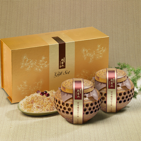 [26년 풍성한명절][참자연] 산꿀 산삼배양근 담은꿀(도자기) 600g×2(과세) #2