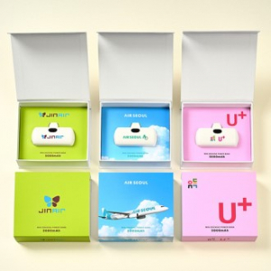 LCD 일체형 보조배터리 5000mAh+자석싸바리 굿즈세트