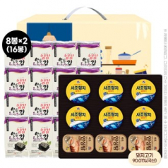 김혼합세트10종4호 김16봉 사조참치6개 사조안심팜3개