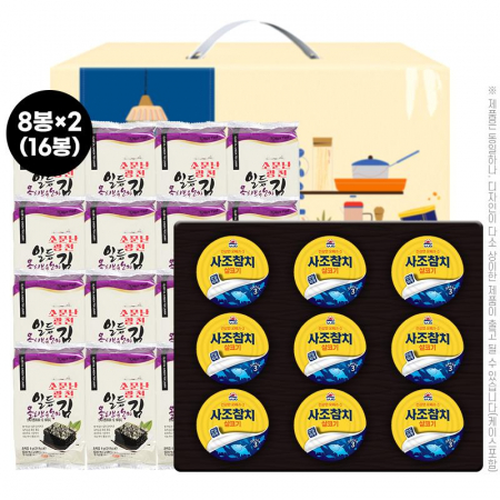 김혼합세트10종5호 김16봉 사조참치9개 #3