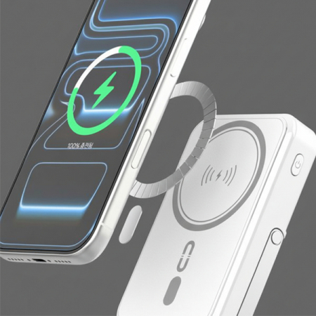 DOXX 맥세이프 스탠드 보조배터리10000/ USB-C PD 22.5W/ LCD 잔량표시 무선충전 #3