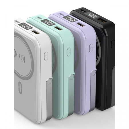 DOXX 맥세이프 스탠드 보조배터리10000/ USB-C PD 22.5W/ LCD 잔량표시 무선충전 #4