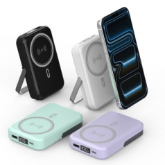 DOXX 맥세이프 스탠드 보조배터리10000/ USB-C PD 22.5W/ LCD 잔량표시 무선충전