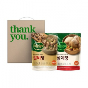 비비고 보양 3호 세트 / 삼계 탕 800g 갈비탕 400g/ 손잡이케이스
