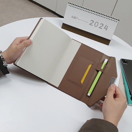 뉴프로 양장 붙임식 다이어리3단 B6 #8