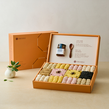 [26년 풍성한명절][강릉은정한과] 특허받은 명인한과 선물세트 [청연화/3단] 조청1병구성(과세) #2