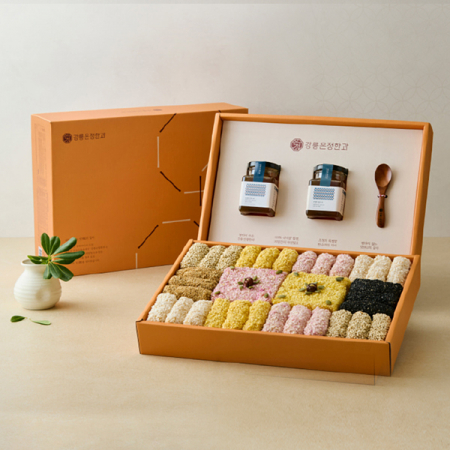 [26년 풍성한명절][강릉은정한과] 특허받은 명인한과 선물세트 [청연화/3단] 조청2병구성(과세) #2