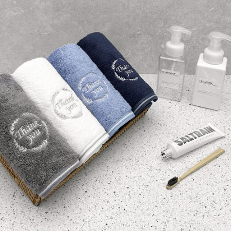 송월타올 땡큐 기프트세트(땡큐자수190g1매+케이스+스티커) 감사 답례품 #4