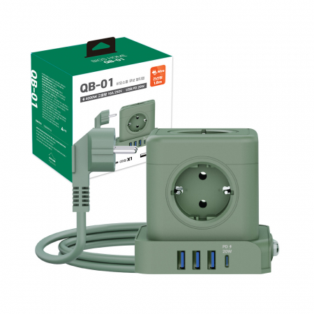 [비오스홈] QB-01 5구 고용량 4000W 큐브 스위치 멀티탭 (USB/C타입 20W 고속충전) 04 #6