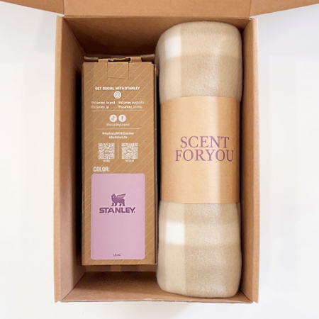 센트포유 스탠리 트랜짓 플립탑 머그355+패턴담요세트 #4