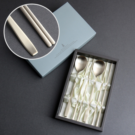 포르테 골드 민자 수저 2P (종이케이스) #2