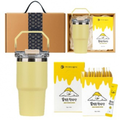 보틀로만 뉴 시에나 텀블러 600ml + 꿀먹은 한라산 꿀스틱(10개입) 고급띠지 손잡이 기프트박스 선물세트