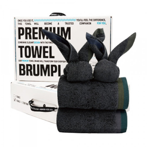 [2Towel+2HandTowel 그레이] 브룸피 뱀부 프리미엄 타올 40수 200g 기프트 세트