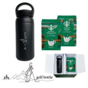 골프 핸들형텀블러 갤러리라인 블랙 스타벅스 드립커피 선물세트