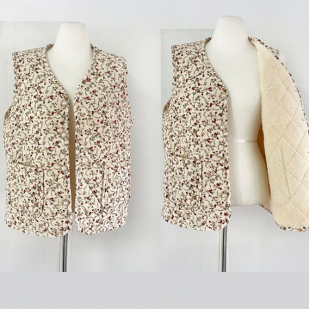 루미 플라워 융털 누빔조끼 방한조끼 #2